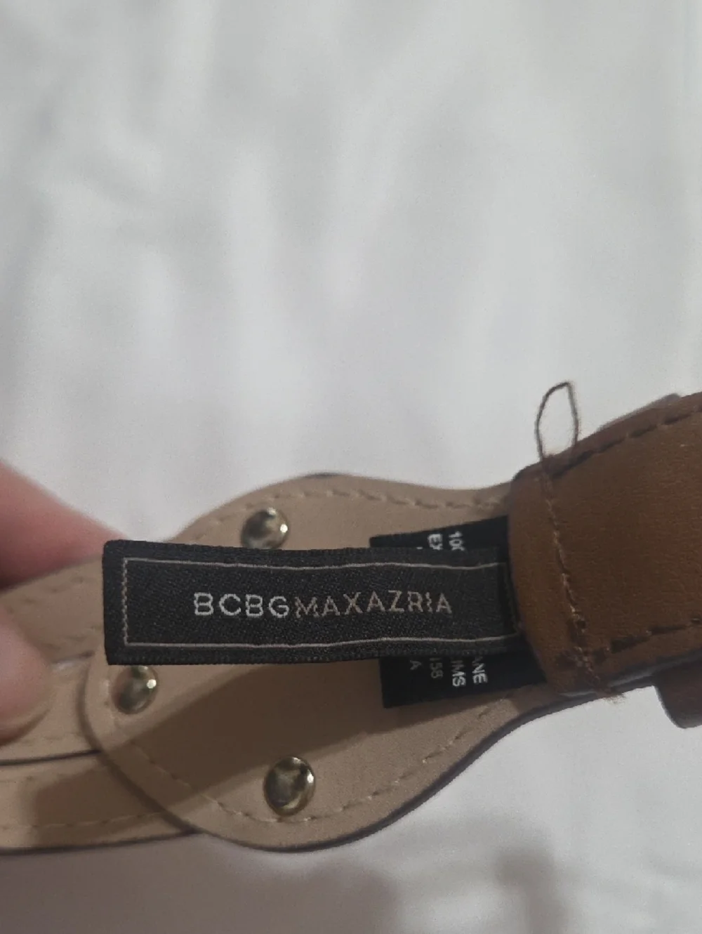 BCBGMaxAzria Wide Belt Brown Statement Waist Cinch Belt Size S